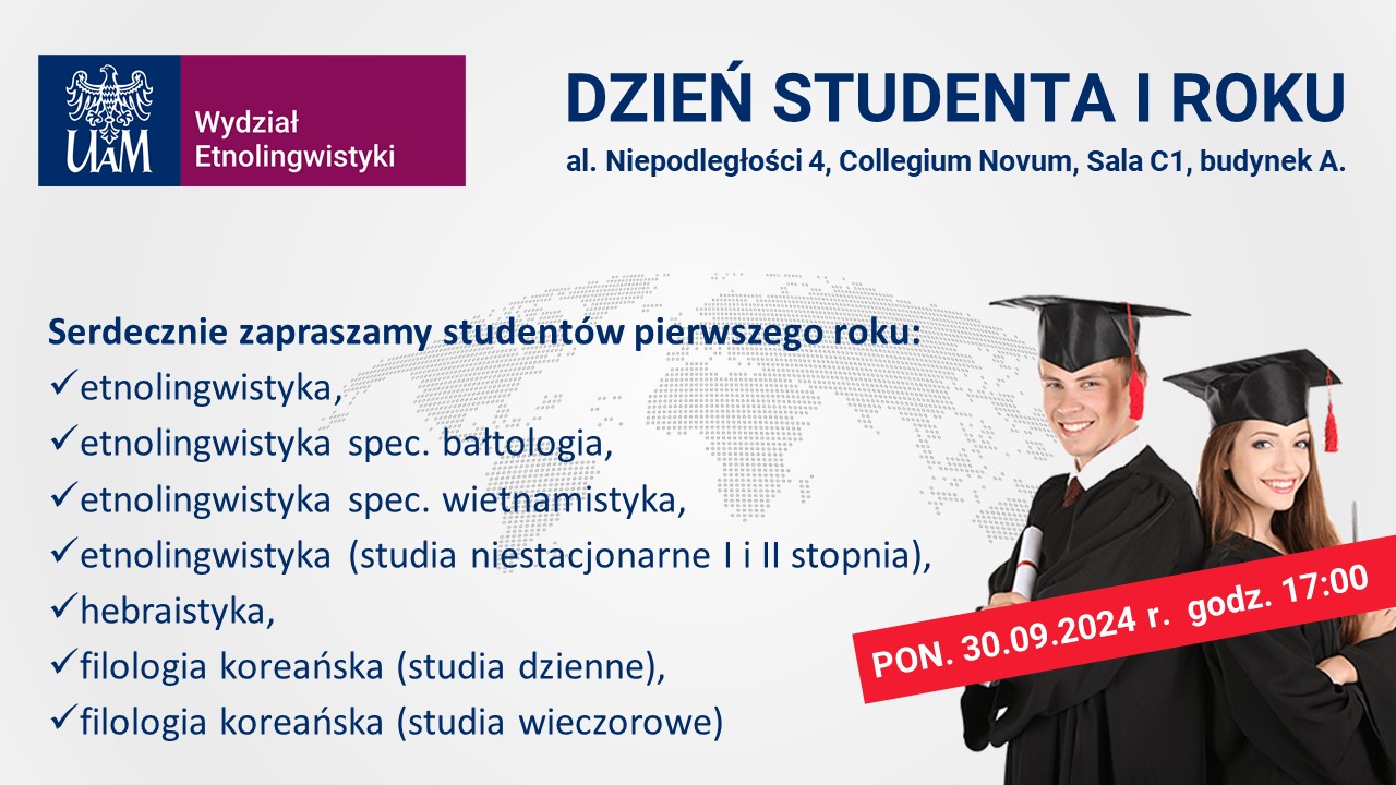 Dzień studenta I roku 30 września 2024 r. godz. 17:00